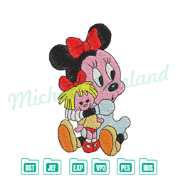 baby minnie mouse doll embroidery ,disney embroidery, digital embroidery,embroidery files