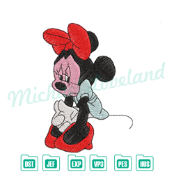 minnie mouse sad embroidery design ,disney embroidery, digital embroidery,embroidery files