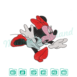 minnie mouse run embroidery design ,disney embroidery, digital embroidery,embroidery files