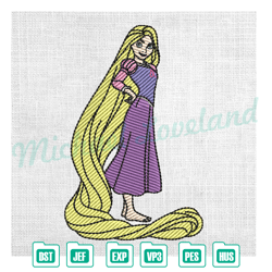 tangled princess rapunzel disney couple matching embroidery , embroidery design file, digital embroidery