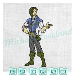 tangled flynn rider disney couple matching embroidery , embroidery design file, digital embroidery