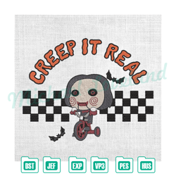 creep it real chibi jigsaw horror halloween embroidery , embroidery design file, digital embroidery