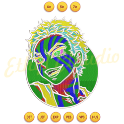 akaza hakuji demon slayer anime embroidery file ,anime embroidery ,digital embroidery,embroidery file