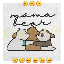 mama bear winnie the pooh friends embroidery ,embroidery design, digital embroidery,embroidery file