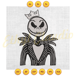 jack skellington couple matching embroidery ,digital embroidery, embroidery file