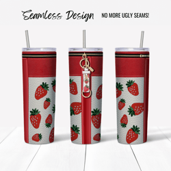 Strawberry Purse Tumbler Wrap Design (Digital File)