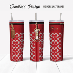 Red Designer Purse Tumbler Wrap Design (Digital File)
