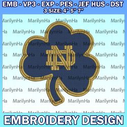 ncaa notre dame fighting irish embroidery file, 3 sizes, 6 formats, ncaa machine embroidery design, ncaa logo