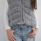 Doublelayered Twocolored Reversible Puffy Jacket Zipped Vest 0