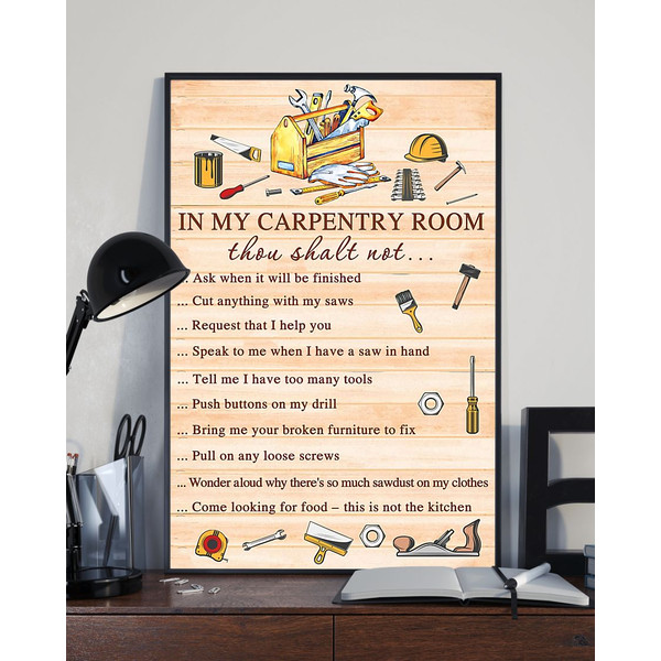 Carpenter In My Carpentry Room Vertical Poster.jpg
