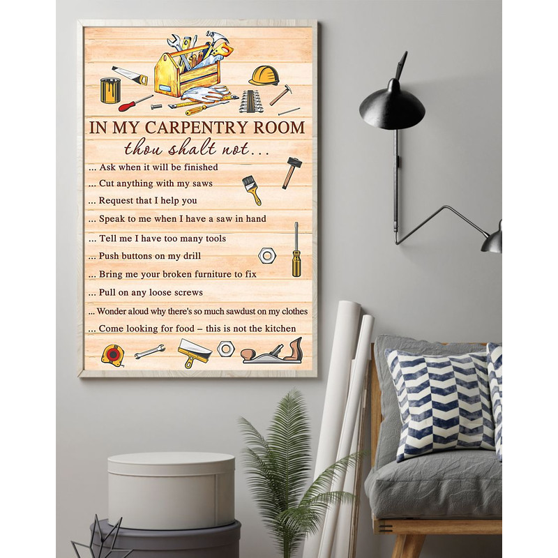 Carpenter In My Carpentry Room Vertical Poster1.jpg