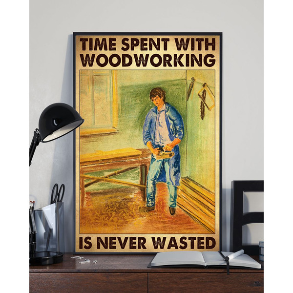 Carpenter Time Spent With Woodworking Vertical Poster1.jpg