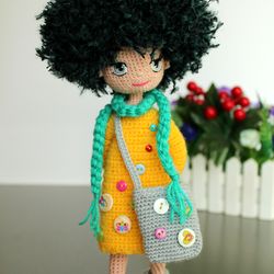 Crochet Pattern Doll Frosya - Amigurums doll in clothes Patern - Digital Patter Tutorial PDF