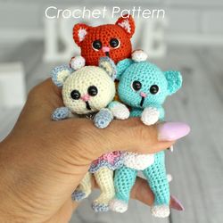 Cat Crochet PATTERN amigurumi - Miniature kitty cat tutorial - - Digital Patter Tutorial PDF