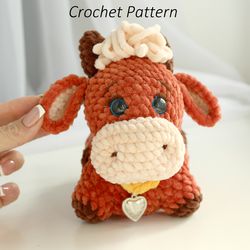 Cow Crochet Pattern Amigurumi Pattern - Digital Patter Tutorial PDF