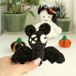 Bat plushie Halloween Crochet Pattern - Amigurumi Bat PDF - Digital Patter Tutorial PDF