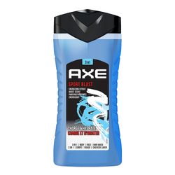 Axe Sports Blast 3 In 1 Body, Face & Hair Wash For Men, Refreshing Shower Gel, Energizing Citrus Fragrance, 250 ml