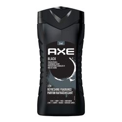 AXE Black 3 In 1 Body, Face & Hair Wash for Men, Refreshing Shower Gel, Frozen pear & cedarwood Fragrance. 250ml