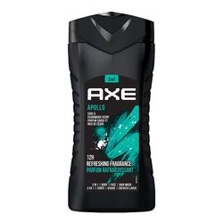 Axe Apollo 3 In 1 Body, Face & Hair Wash for Men, Long-Lasting Refreshing Shower Gel, Sage & Cedarwood Fragrance, 250 ml