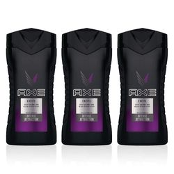 Axe Excite 3 In 1 Body, Face & Hair Wash For Men, Shower Gel Crisp Coconut & Black Pepper Fragrance, 250 ml (Pack of 3)