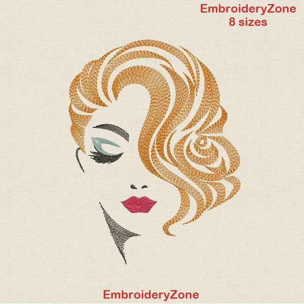 girl wave hair embroidery design by EmbroideryZone Tyimiko 1.jpg