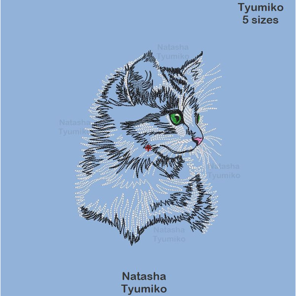 Cat machine embroidery design by Tyumiko 3.jpg