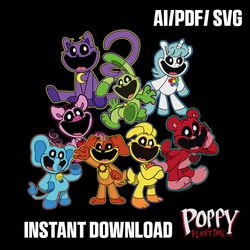 poppy play time ,smiling critters, digital file to download, svg, pdf