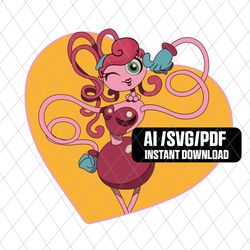 poppy play time /mommy long legs /digital file to download /,svg,pdf