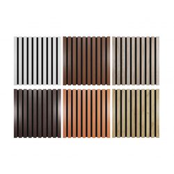 Acoustic Slat Wood Wall Panels Pole | 50 x 50 x 5 cm | Absorption - Diffusion - Reflection - Soundproofing - Insulation