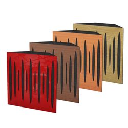 corner acoustic bass trap "pulse" for rec.studio | absorption and diffusion