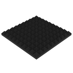 4 PACK - Acoustic Foam Panels Pyramid 50x50cm | Sound Proofing Padding For Wall | Studio Absorbing Insulation Tile Foam