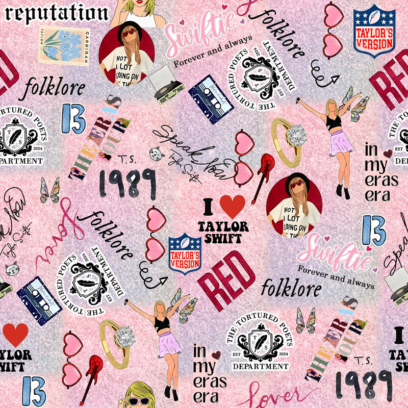 New Taylor Swift All Albums Cotton Fabric 58in Width BTHY 0