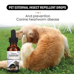 30ml Pet Anti-Flea Drops - Insecticide Spray for Dogs and Cats, Tick and Flea Remover with Concentrated Formula