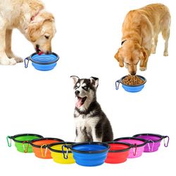 Silicone World 350ml Collapsible Pet Bowl - Portable Dog Feeder for Outdoor Travel, Folding Dish Container for Puppy Foo