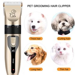 Professional Cat Dog Hair Clipper Grooming Kit Rechargeable Pet Hair Trimmer Shaver Set Animals Hair Cutting Machine