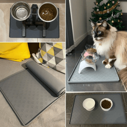 Pet Placemat Dog Food bowl Mat Cat Feed Mat Cat Dog Drinking Feeding Placemat Silicone Waterproof