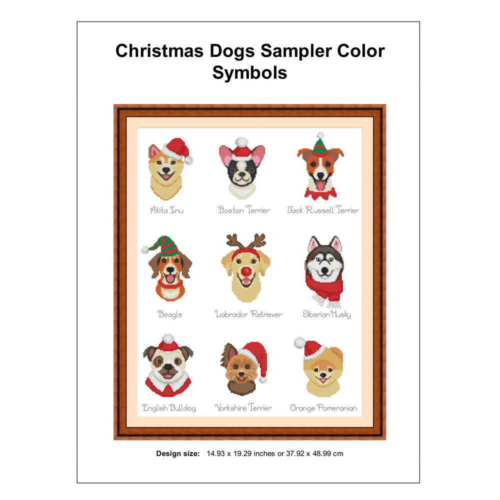 Christmas Ornament Cross Stitch Pattern Dog Modern Cross Stitch Pattern Christmas Dog Cross Stitch Card Dog Ornament 1