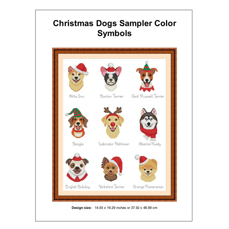 Christmas Ornament Cross Stitch Pattern Dog Modern Cross Stitch Pattern Christmas Dog Cross Stitch Card Dog Ornament 1