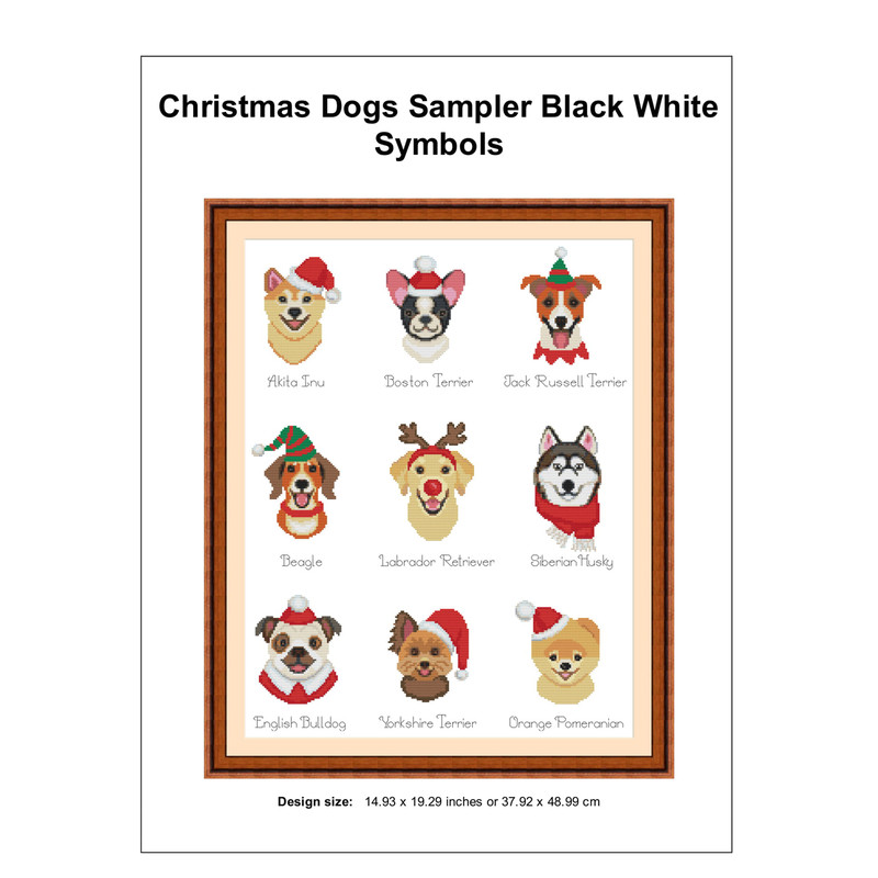 Christmas Ornament Cross Stitch Pattern Dog Modern Cross Stitch Pattern Christmas Dog Cross Stitch Card Dog Ornament 2