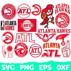 Atlanta Hawks Bundle SVG, Atlanta Hawks SVG,Basketball svg