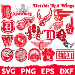 Detroit Red Wings SVG, Detroit Red Wings Bundle, Detroit Red Wings logo, NHL Bundle, NHL Logo, NHL ,SVG, PNG, EPS, DXF