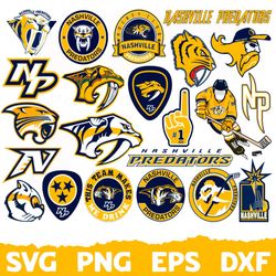 Nashville Predators SVG, Nashville Predators Bundle, Nashville Predators logo, NHL Bundle, NHL Logo, NHL ,SVG, PNG, EPS