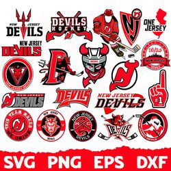 New Jersey Devils SVG, New Jersey Devils Bundle, New Jersey Devils logo, NHL Bundle, NHL Logo, NHL ,SVG, PNG, EPS, DXF
