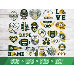 Green Bay Packers svg bundle ,Green Bay Packers svg dxf eps png , N F L Teams svg , digital download