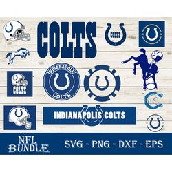 Indianapolis Colts SVG Bundle, Indianapolis Colts SVG, NFL SVG, PNG DXF EPS Digital File