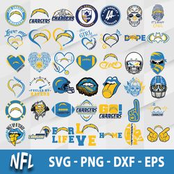 Los Angeles Chargers SVG Bundle, Los Angeles Chargers SVG, NFL SVG, Sport SVG..