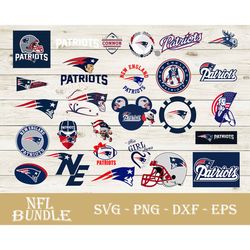 New England Patriots SVG Bundle, New England Patriots SVG, NFL SVG, PNG DXF EPS Digital File