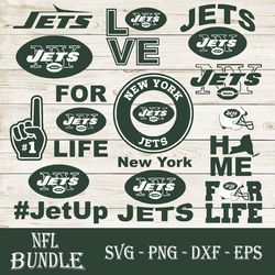 New York Jets SVG Bundle, New York Jets SVG, NFL SVG, PNG DXF EPS Digital File