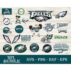 Philadelphia Eagles SVG Bundle, Philadelphia Eagles SVG, NFL SVG, PNG DXF EPS Digital File