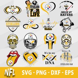 Bundle Pittsburgh Steelers SVG, Pittsburgh Steelers SVG, NFL SVG, PNG DXF EPS File